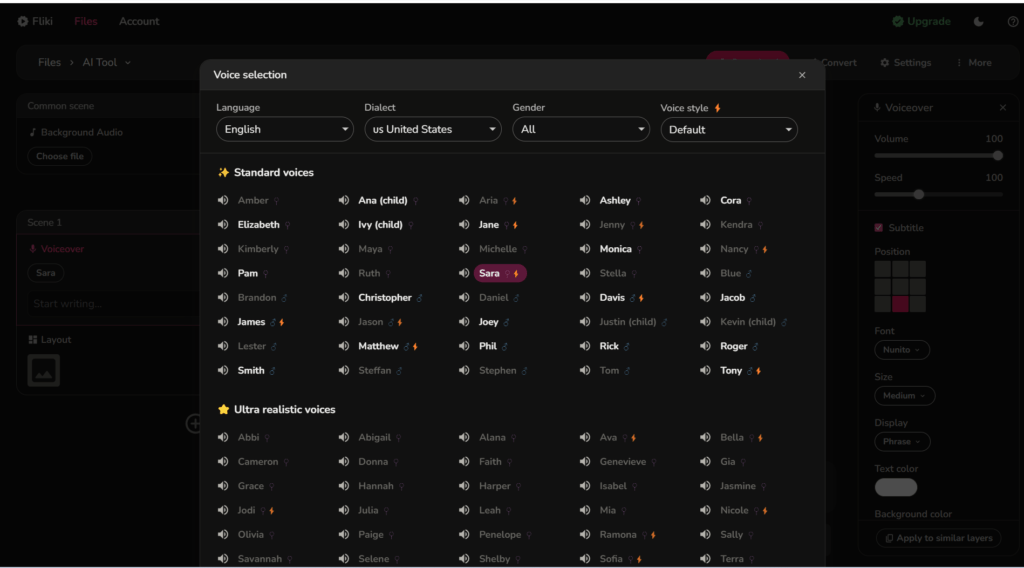 Fliki Voice Selections How to Get Started with Fliki AI - A Comprehensive Guide (video production tool)