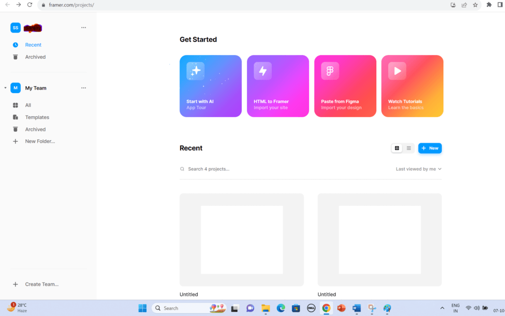 Framer first page FRAMER AI To Create Your Own Website : A Powerful Tool for Designers