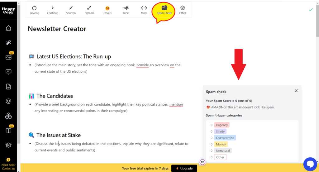 Hoppy Copy Spam Checker Hoppy Copy AI: Revolutionizing Email Marketing with AI