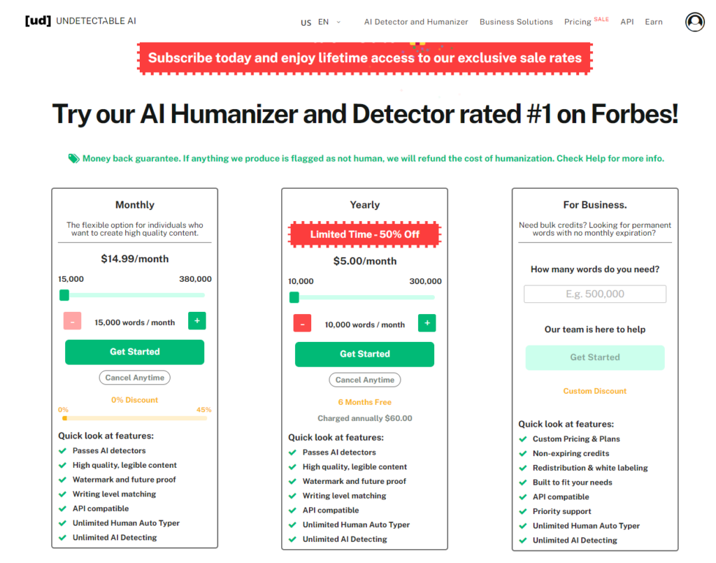 UNDETECTABLE AI Pricing Does Undetectable AI Work? - An In-depth Review